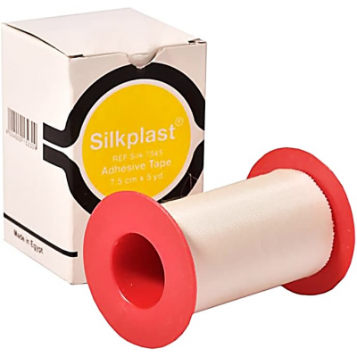 SILKPLAST SURGICAL ADHESIVE TAPE 7.5 CM X 5 YD